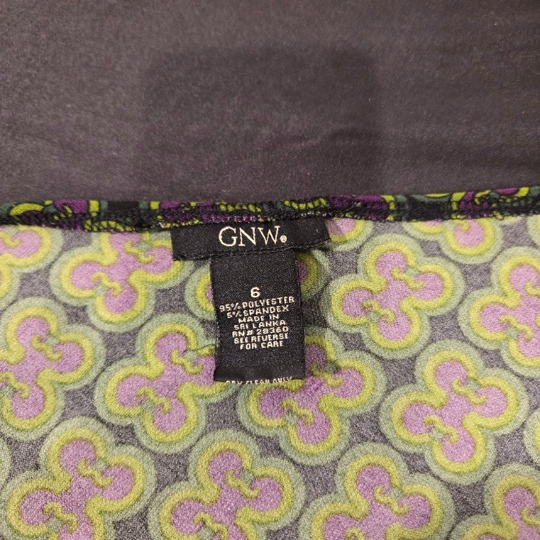 GNW Polyester Spandex Wrap Look Midi Dress Size 6