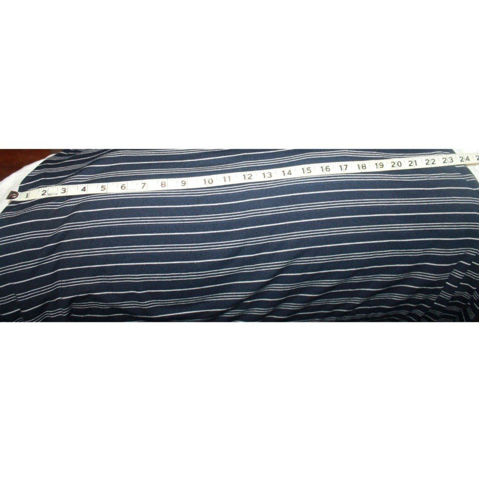 Honey&Lace Navy Blue & White Striped Tank Top Knee Length Dress w Pockets Size M