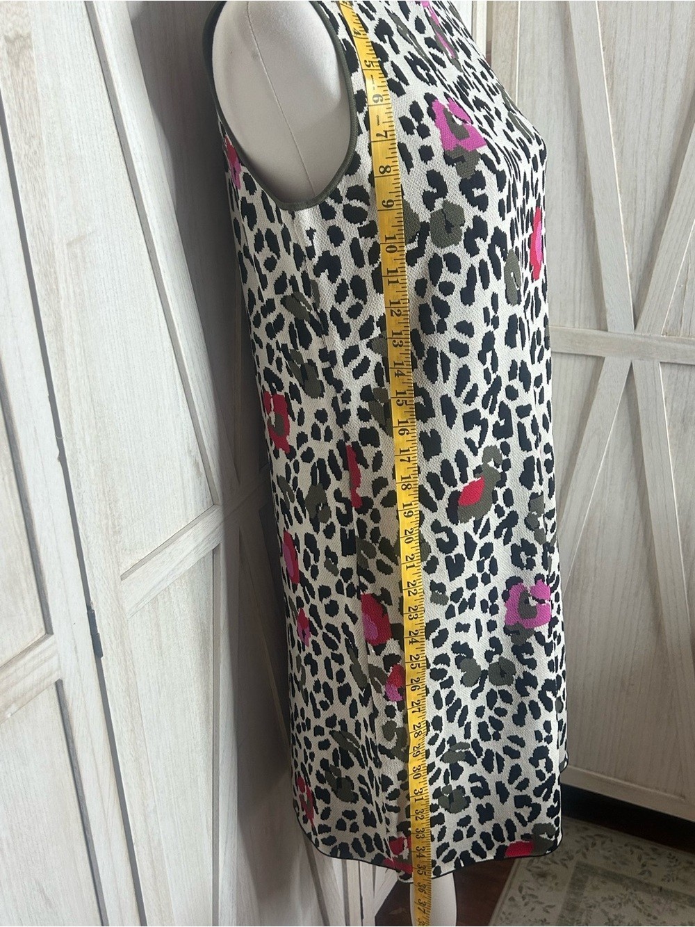 Ted Baker EUC Pheebei Wilderness Knit Dress US Sz 6 Leopard Jungle Pop Eclectic