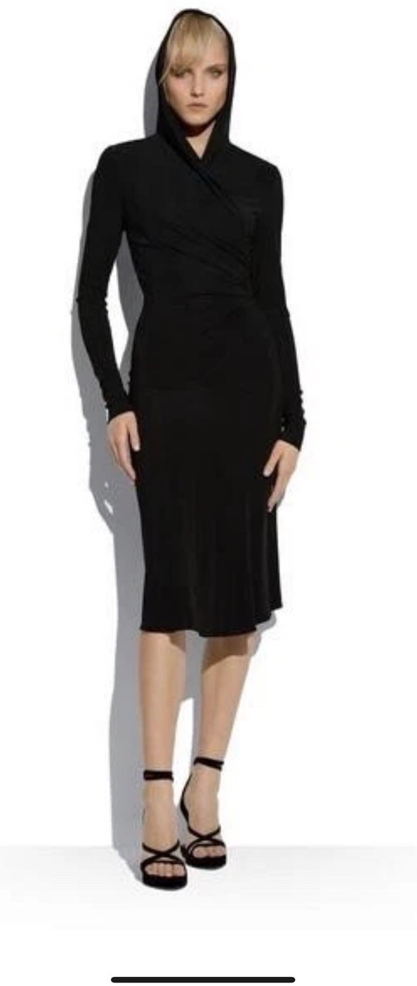 Tom Ford Jersey Hooded Midi Dress – New With Tags Size 42 US6