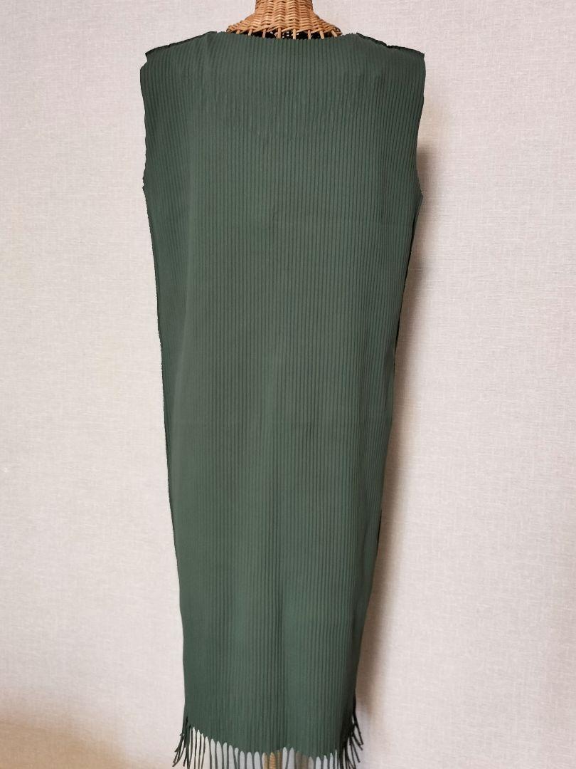 ISSEY MIYAKE Pleated Dress Khaki Length 39 inches