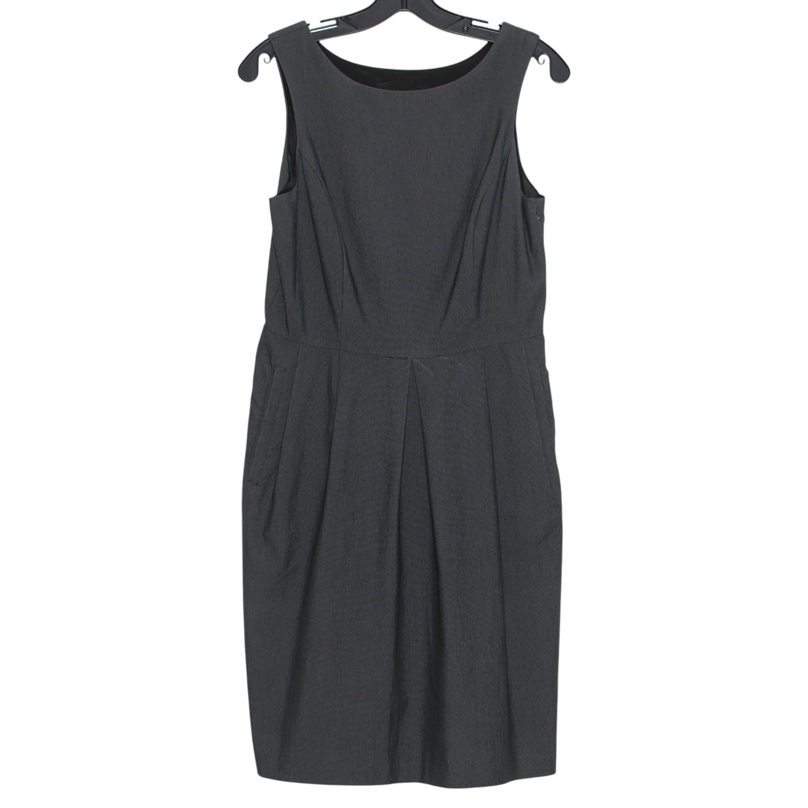 Eva Franco Dress Minimalist Business Casual Timeless Neutral Sheath Gray Size 6