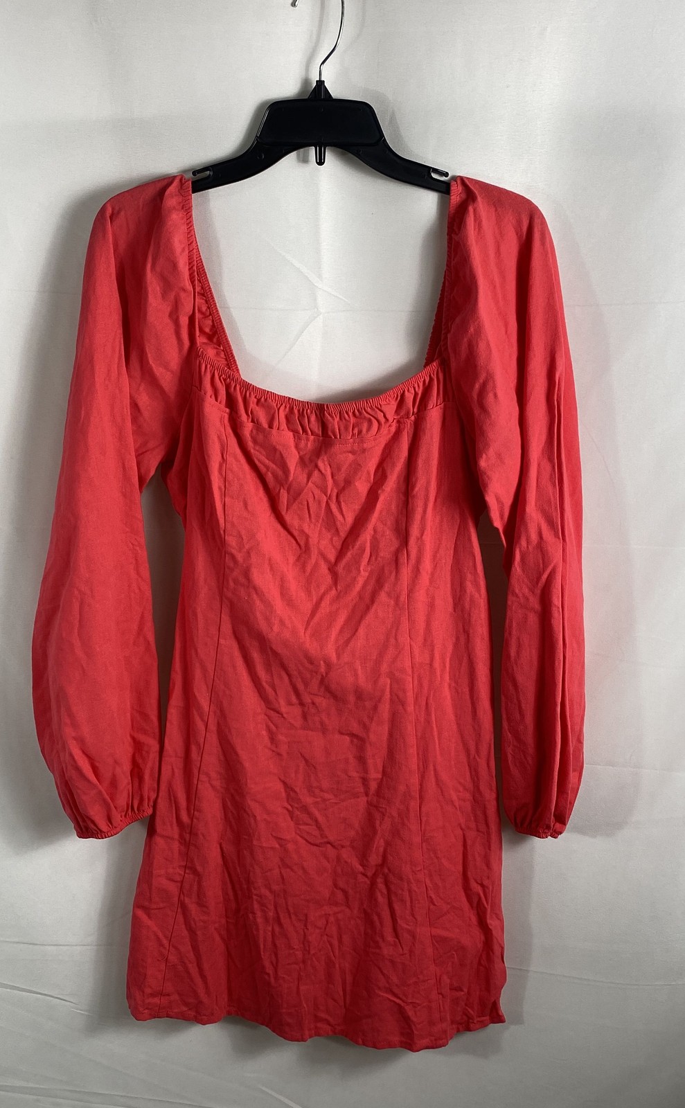Free People Women’s Hibiscus Dahlia Cotton Linen Smocked Mini Dress Sz L NWT