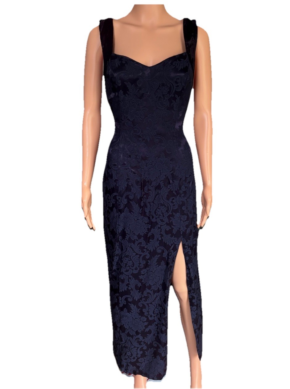 Steppin Out 9/10 Purple Velvet Maxi Evening Dress Womens Cocktail Party Vintage