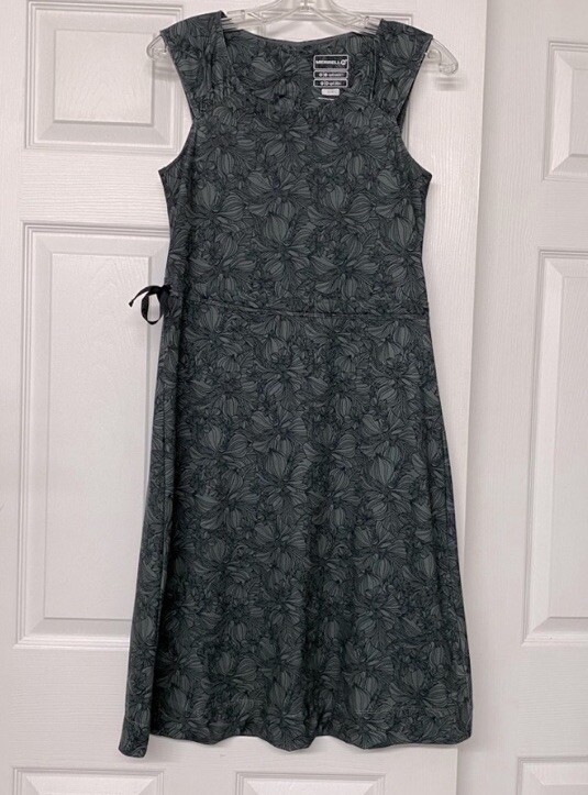 Merrell Opti-Wick Activewear Tropical Floral Print Gray Dress SPF 20+ Size S