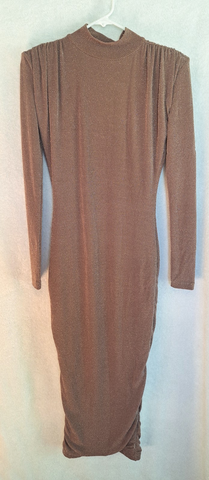 JLUX LABEL NWT Bodycon Women’s Sz S Dress Mock Turtleneck Sparkle Stretch Glam