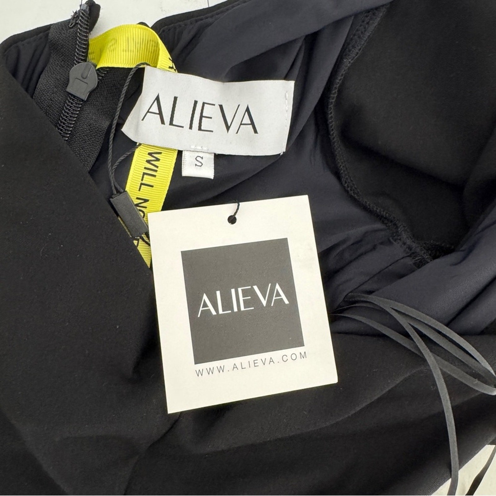 Alieva Black Bodycon Dolly Ruched One Shoulder Dress LBD
