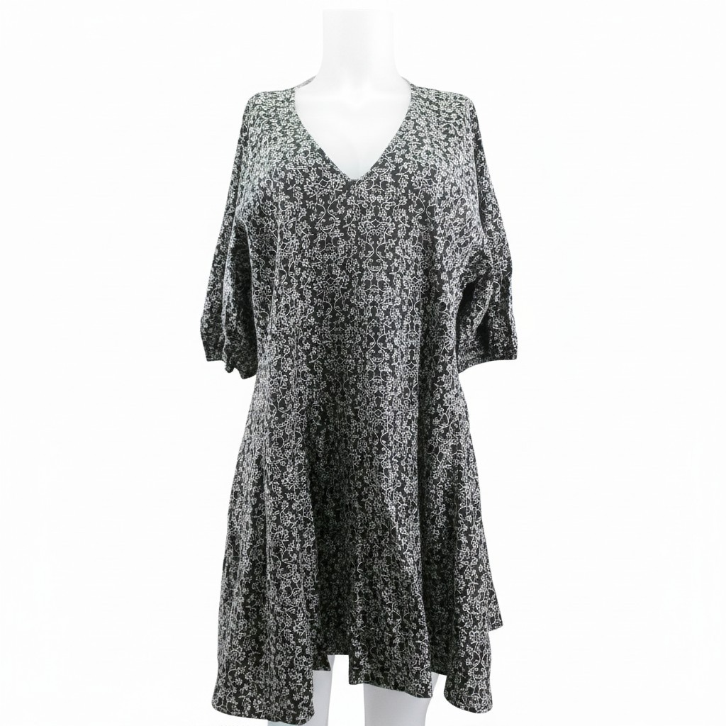 Universal Thread Women’s V-Neck 3/4 Sleeve Tiered Floral Dress Size XL NWT #5635