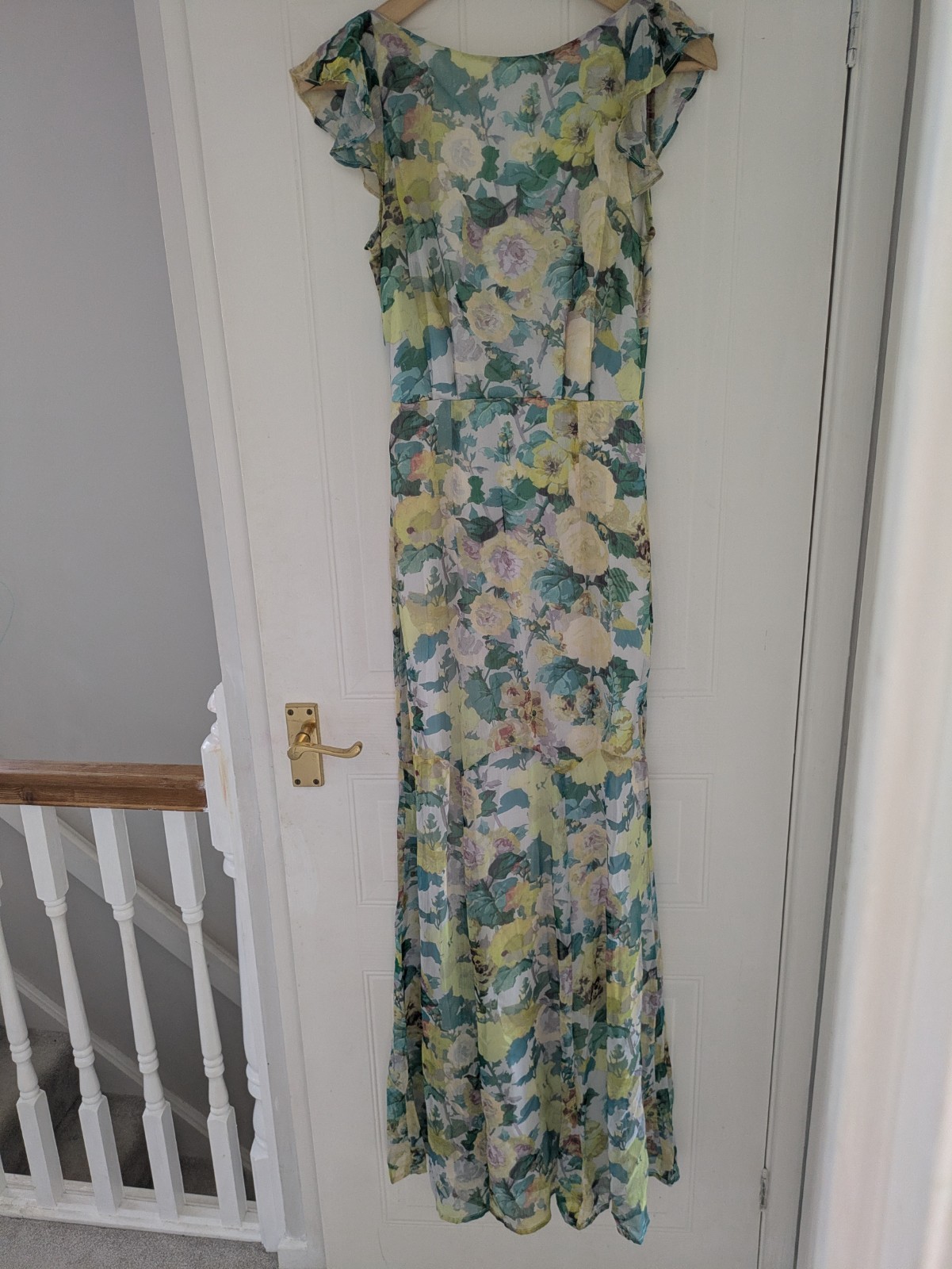 BNWT Hope & Ivy The Alaska Yellow Floral Maxi Dress Wedding Guest UK 6