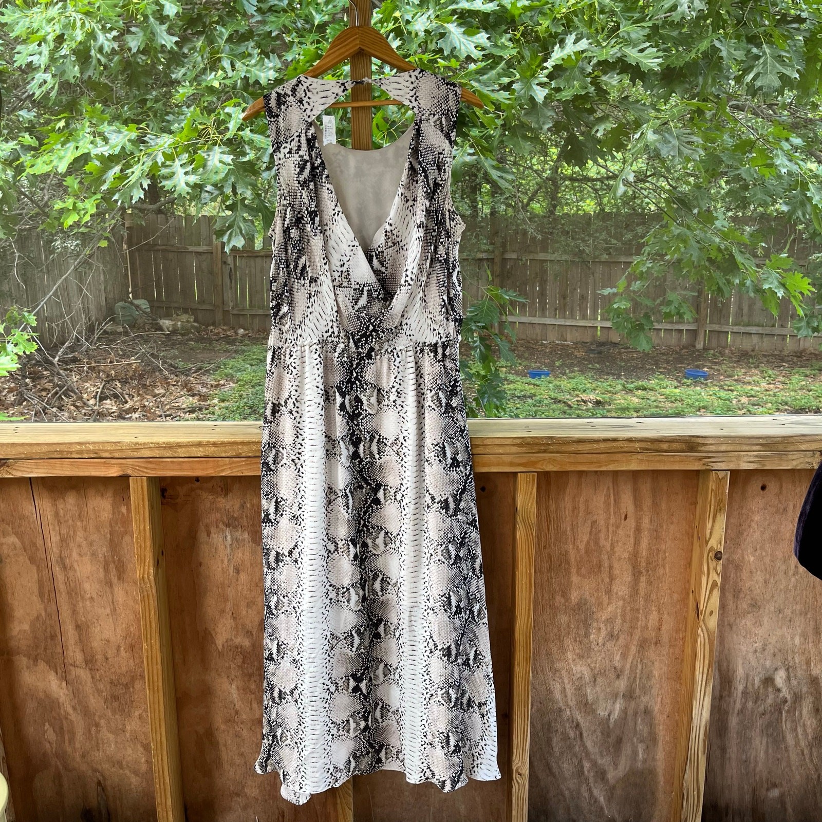 Haute Hippie Women’s Snake Print Hi-Low Maxi Dress Size L