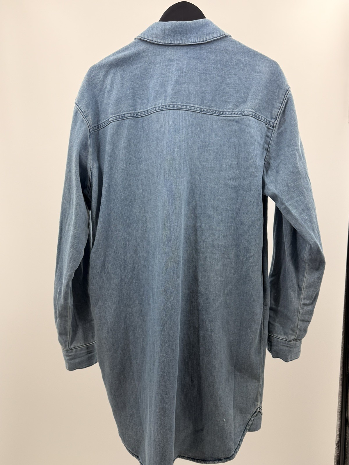 NWT Universal Thread Chambray Shirt Dress M Light Blue Wash Oversized Button