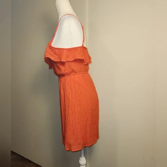 Red Camel Empire Waist Spaghetti Strap Coral Pink Dress Medium M EUC