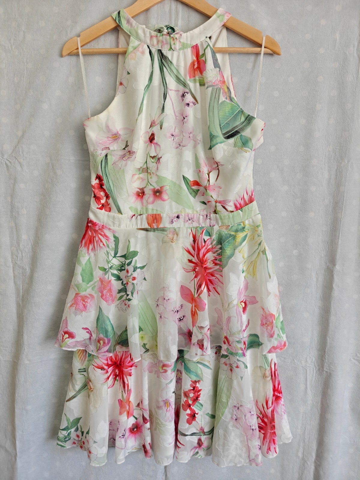 Lipsy London Floral Halter Neck Dress UK 12 / US 8
