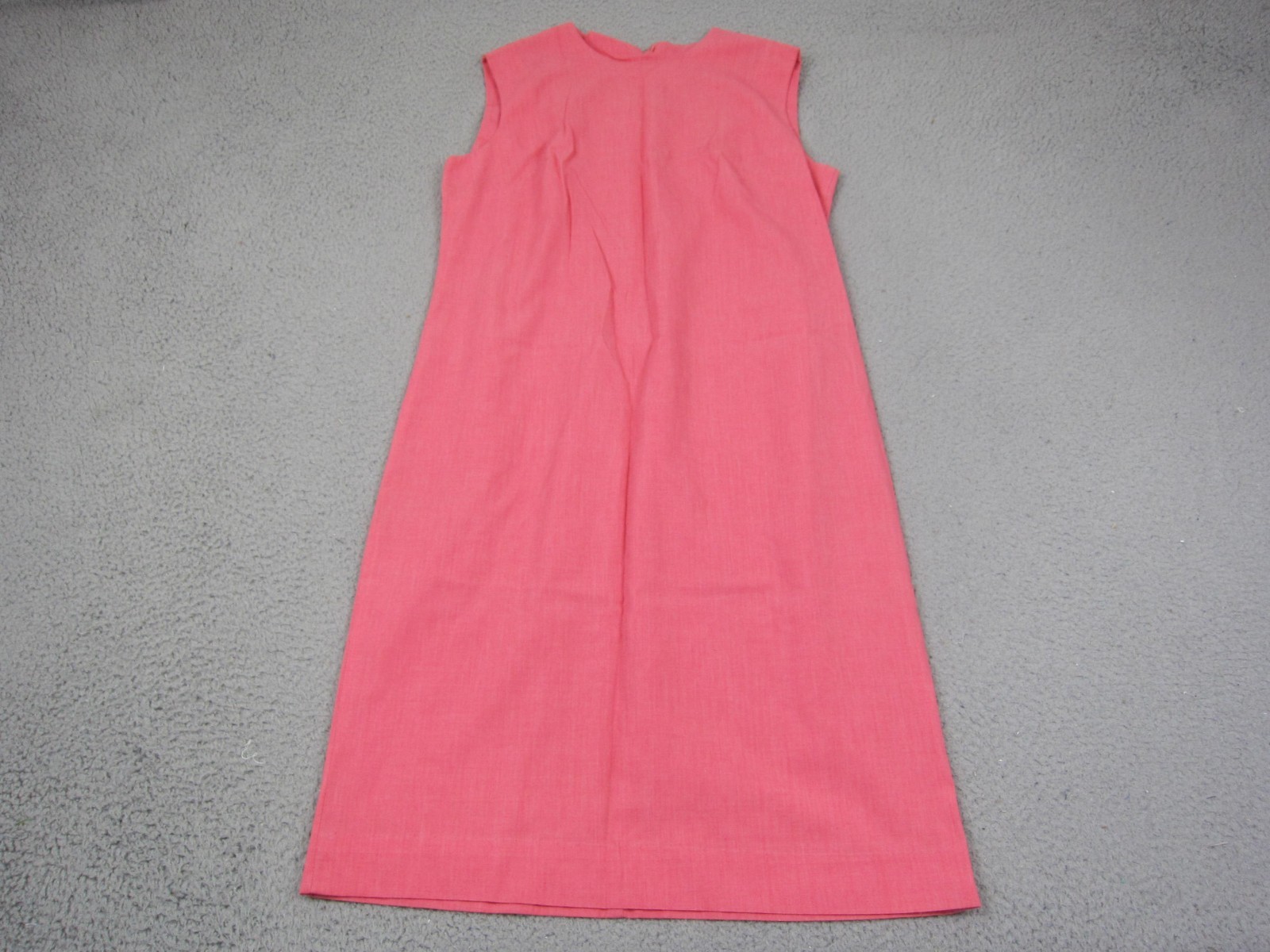 Vintage NPC Fashions Dress Womens Large Pink Sleeveless Mod Shift Midi 60s 70s