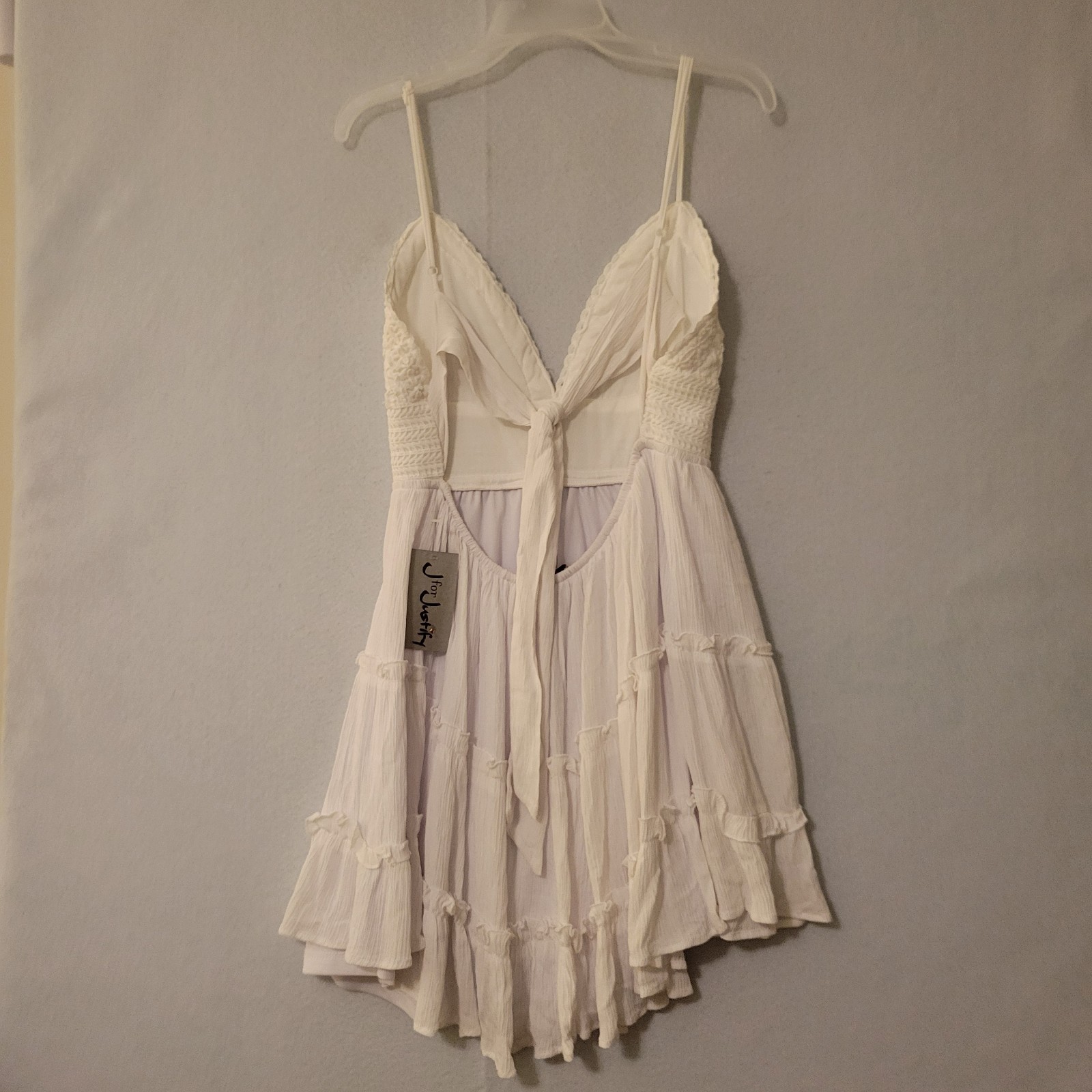 J for Justify Women’s White Embroidered Sundress Size XL
