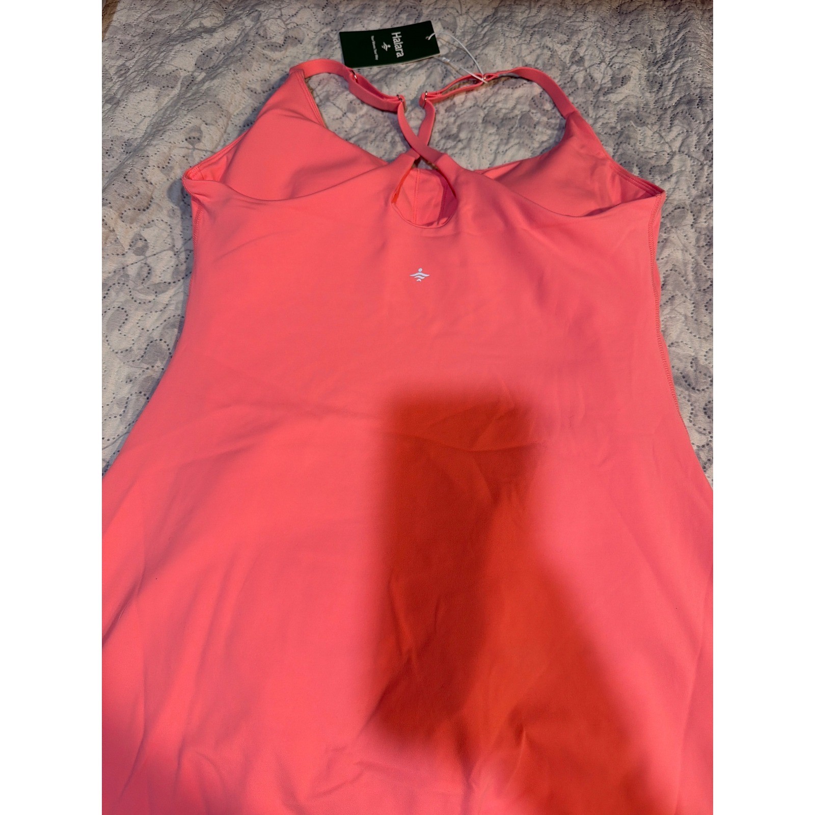 Halara Plush Tummy Control Active Dress Easy Peezy Coral Pink Size S