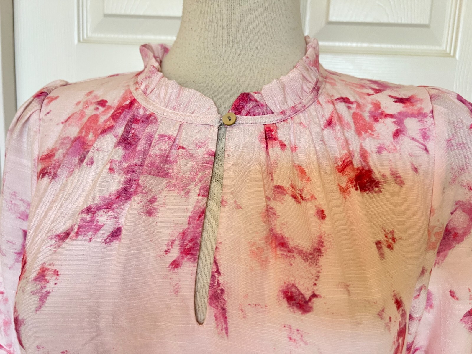 NINE WEST blouson mini dress size M pink