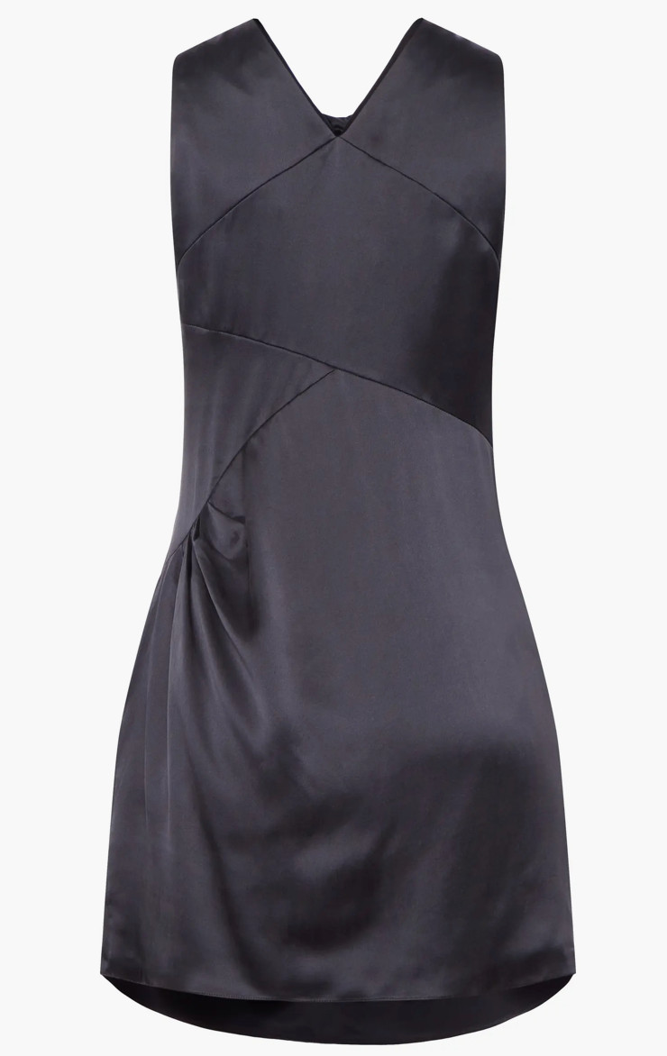 Equipment Nichole Minidress Black 100% Silk $475 Sleeveless New NWT Sz 0