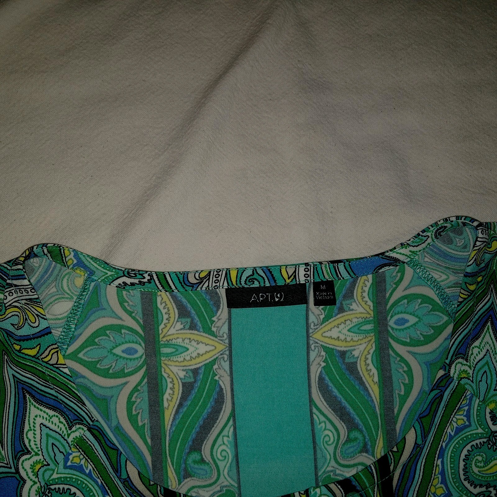 Apt 9 Multicolored Print Sleeveless Keyhole Neck Aline At Knee Dress Sz Med