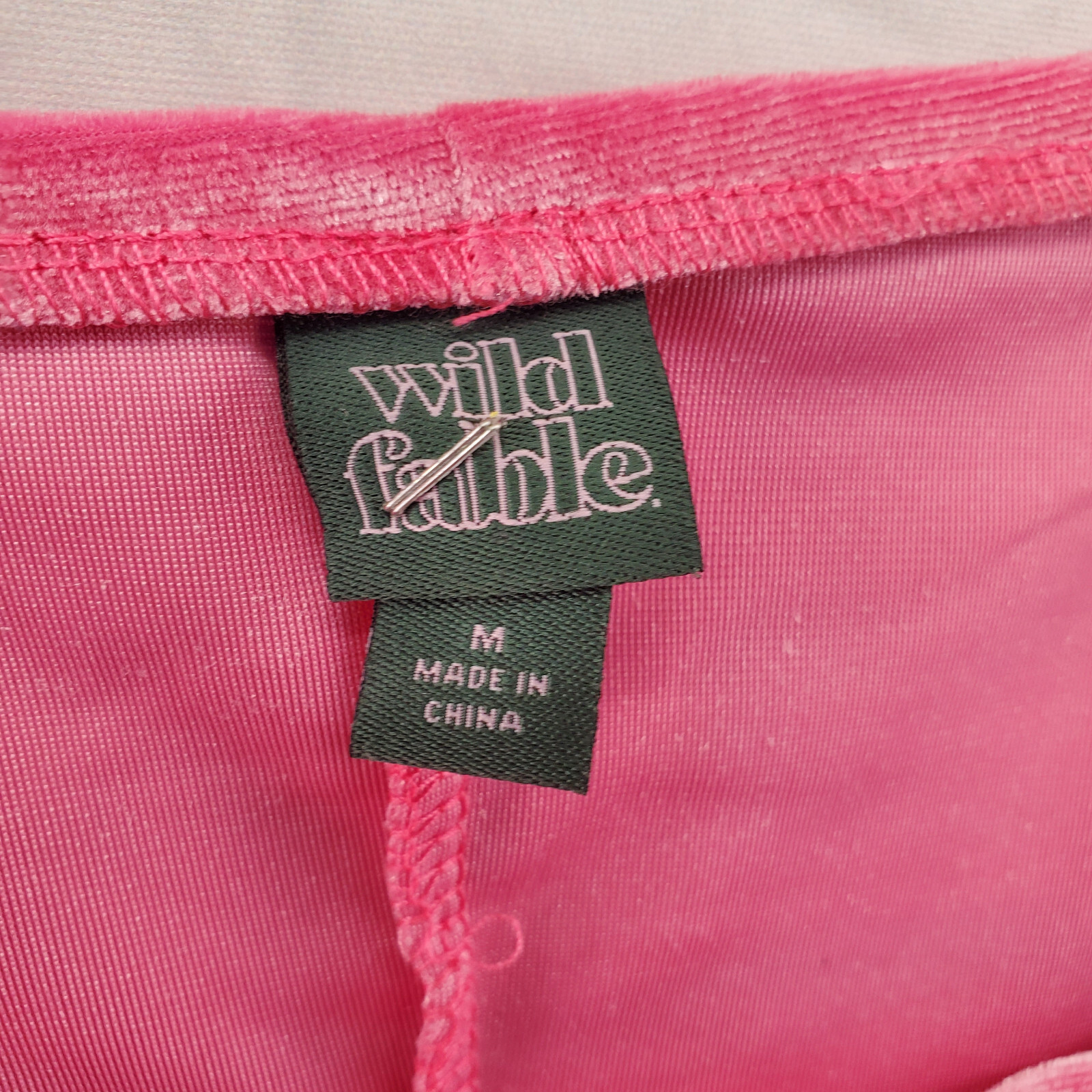 WILD FABLE A-Line Dress Womens Medium Ruched Velvet Pullover Mini Bodycon Pink