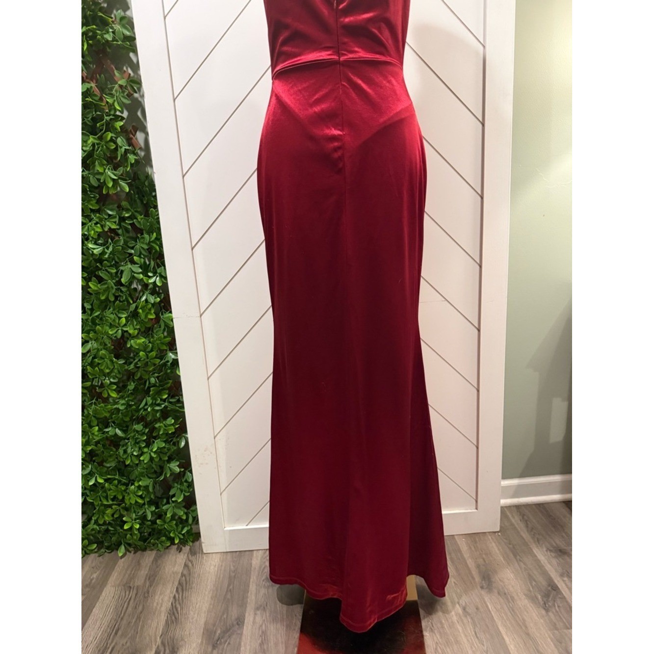 Melora Deep Red Satin Dress