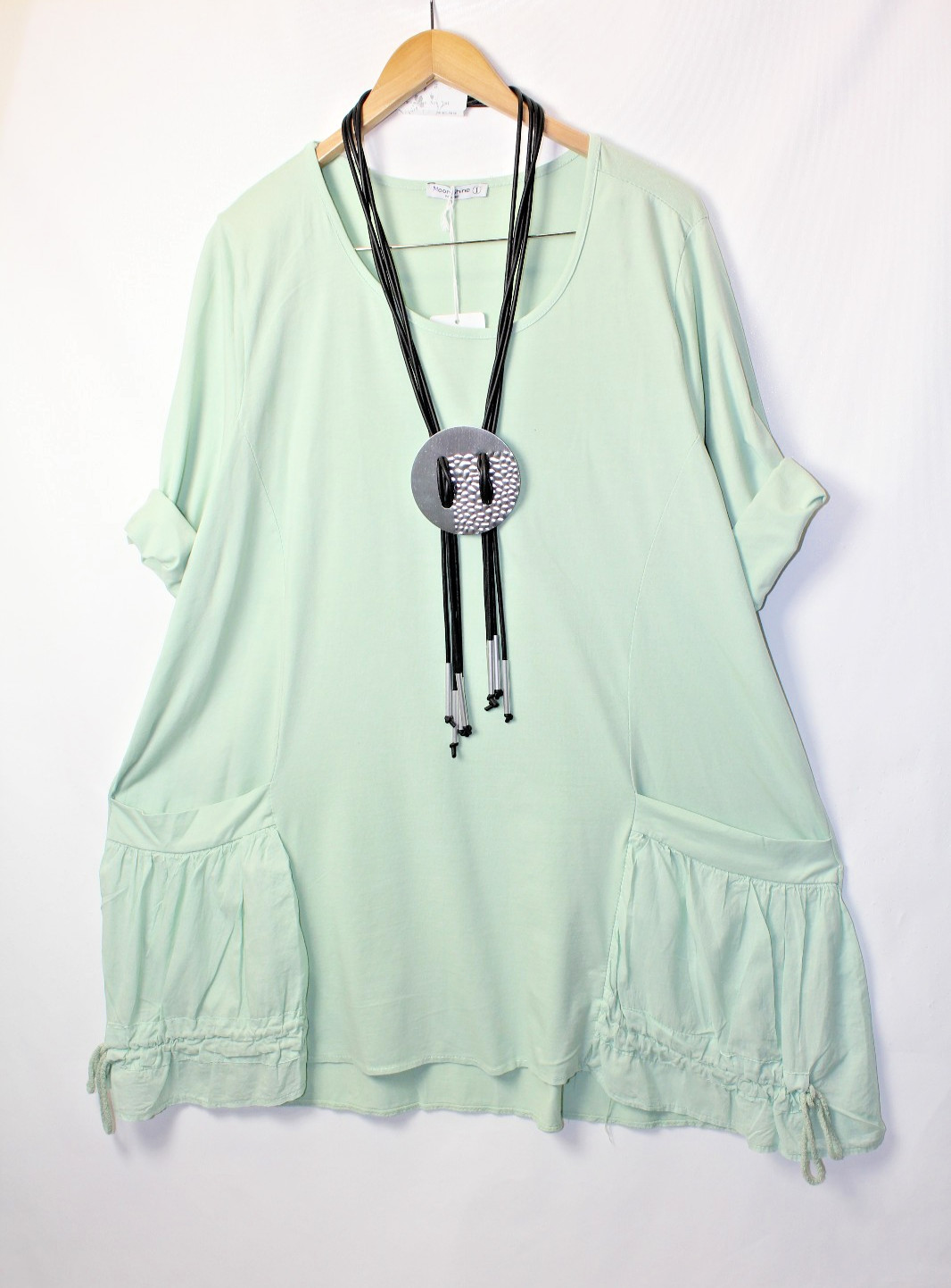 Moonshine tunic shirt size 48 50 52 lagenlook size 3 mint