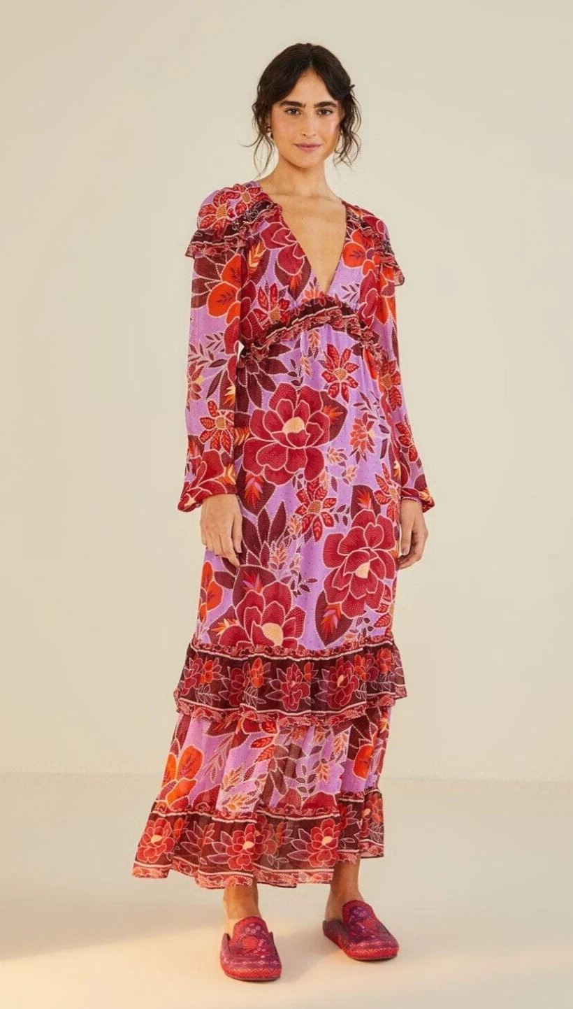 FARM RIO Sweet Floral Maxi DressRegular price $285 – Small