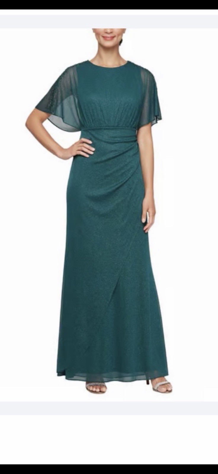 SLNY Gown/dress Size 14 Gorgeous Sparkly Embellished Gown Dark Green NEW $149