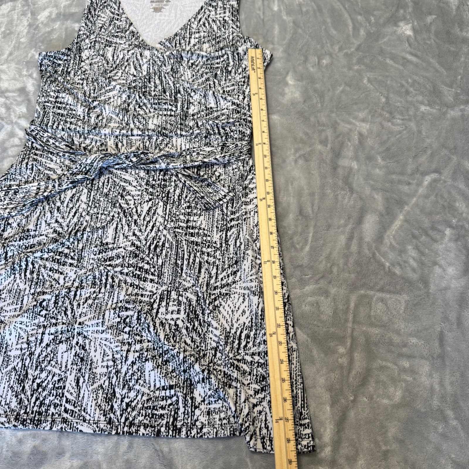 Reel Legends Keep-It-Cool Sleeveless Tie Waist Pocket Dress w pockets Large
