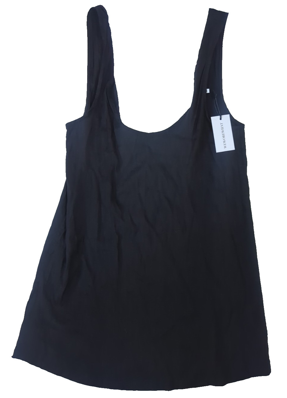 WeWoreWhat Mini Shift Dress Medium in Black Lined Blend- New