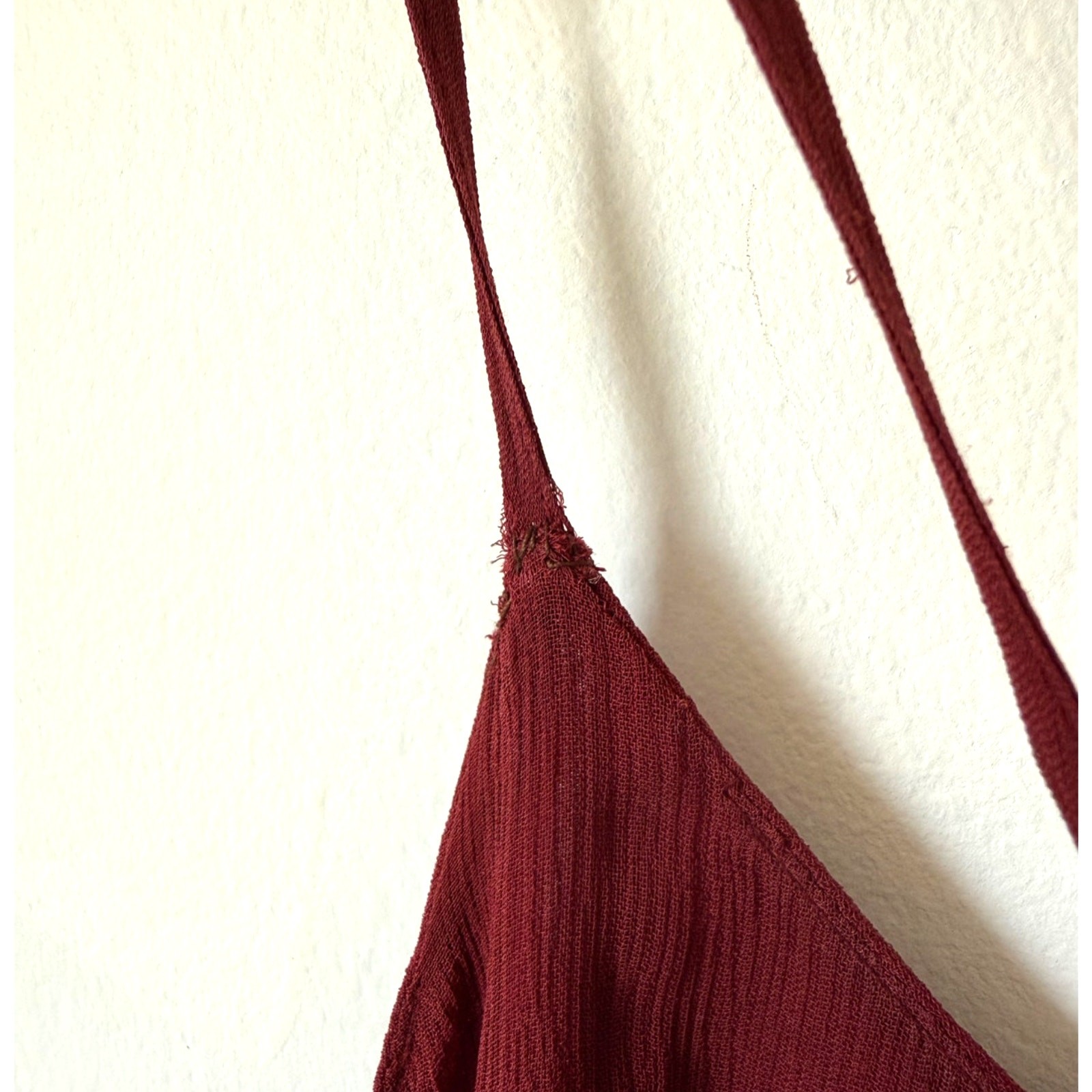Anthropologie Floreat Saffa Chiffon Tiered Maxi Peasant Dress Women Size S Wine