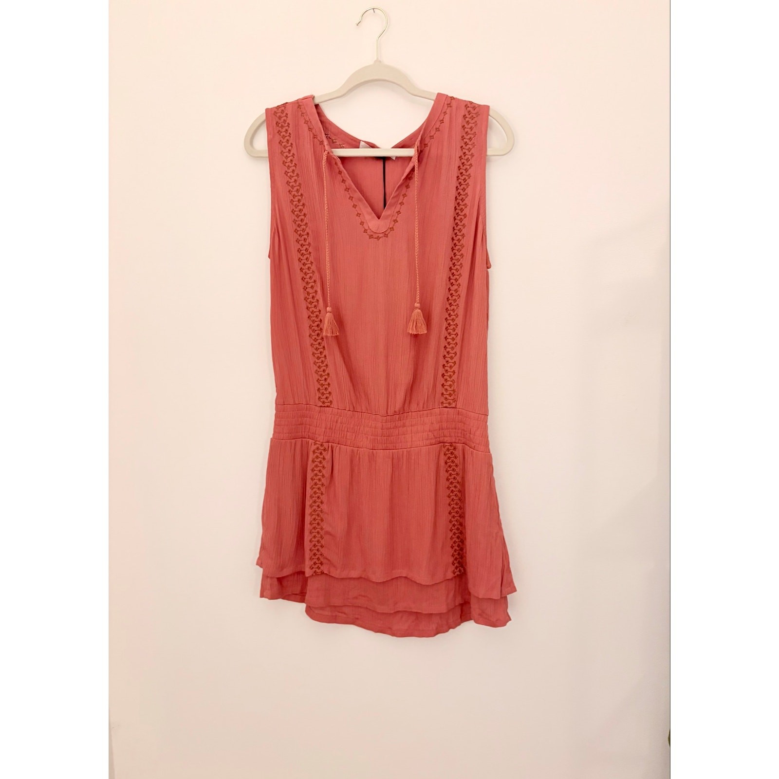 Prana Dress Salmon Pink Women’s Size M Sleeveless Boho Beach Festival NWT $85