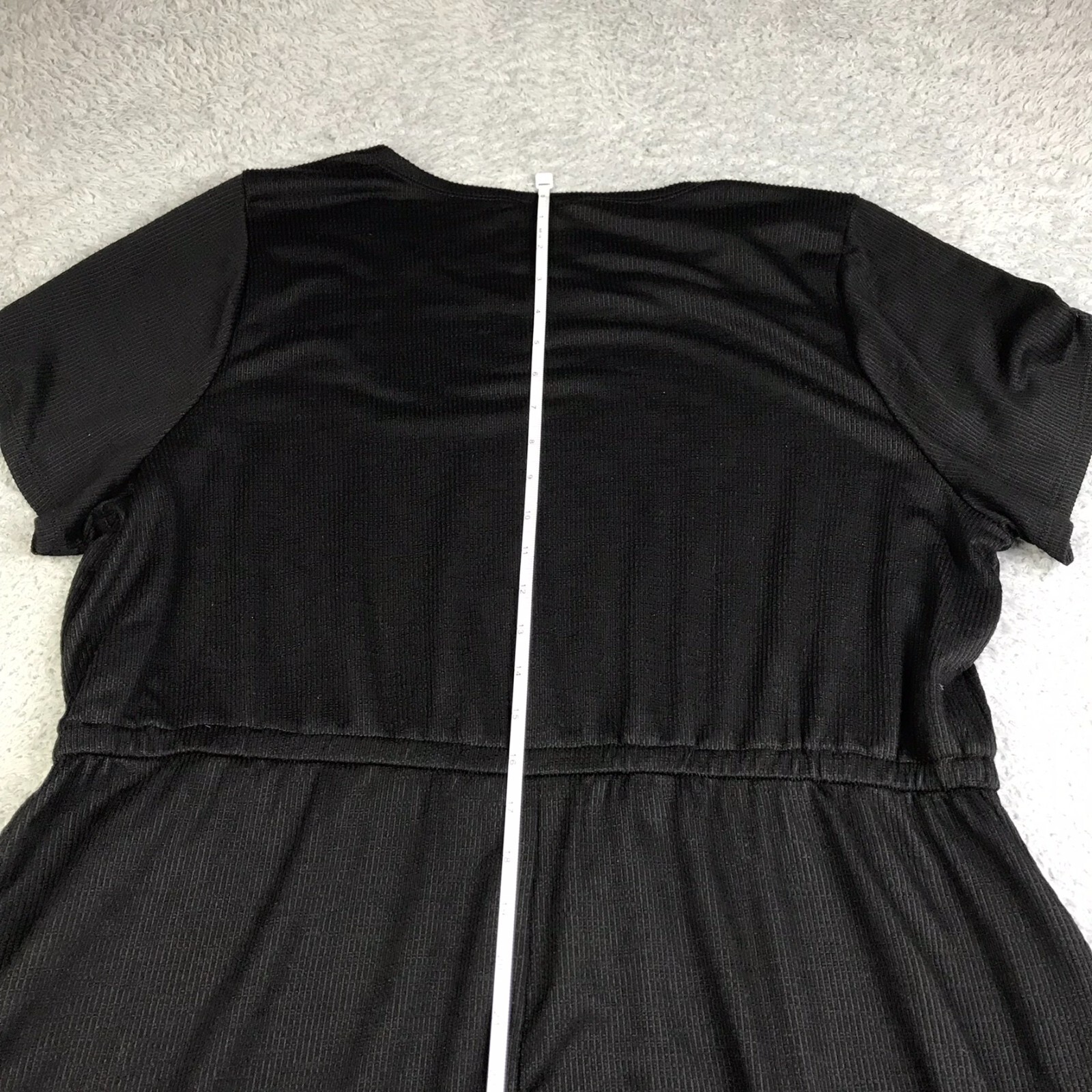 Torrid At The Knee Slub Rib Slit T-Shirt Dress Womens 3 Black Casual Goth Witchy