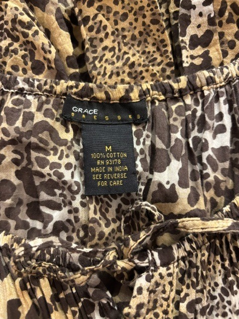 Grace Dresses Leopard Print Fit & Flare Dress, Pre-Owned, Size M