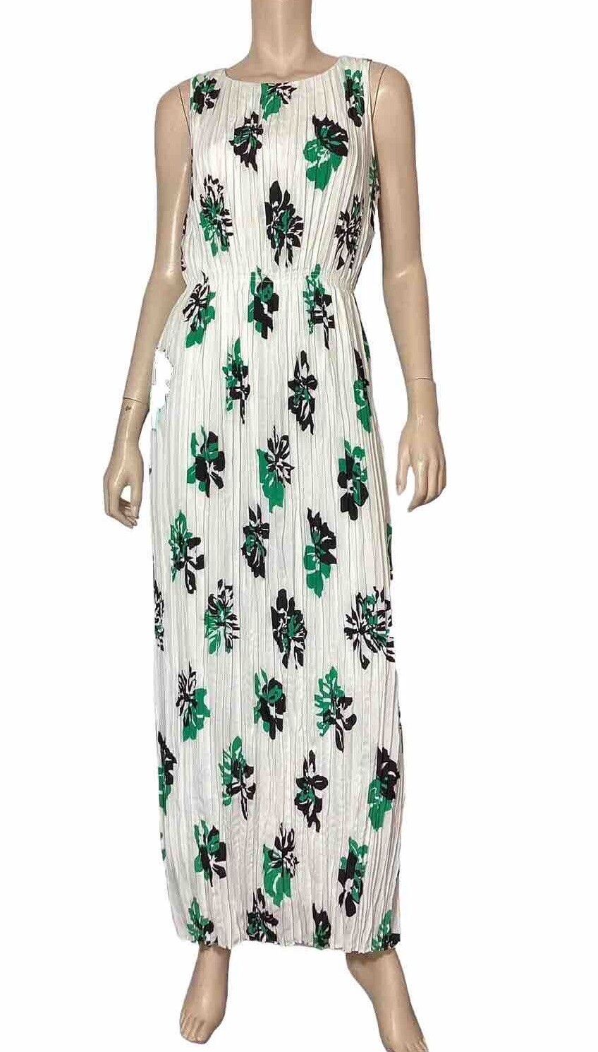 ⭐BANANA REPUBLIC M 8/10 AU SIZE EASY CARE PLEATED CRINKLE LOOK FLORAL MAXI DRE