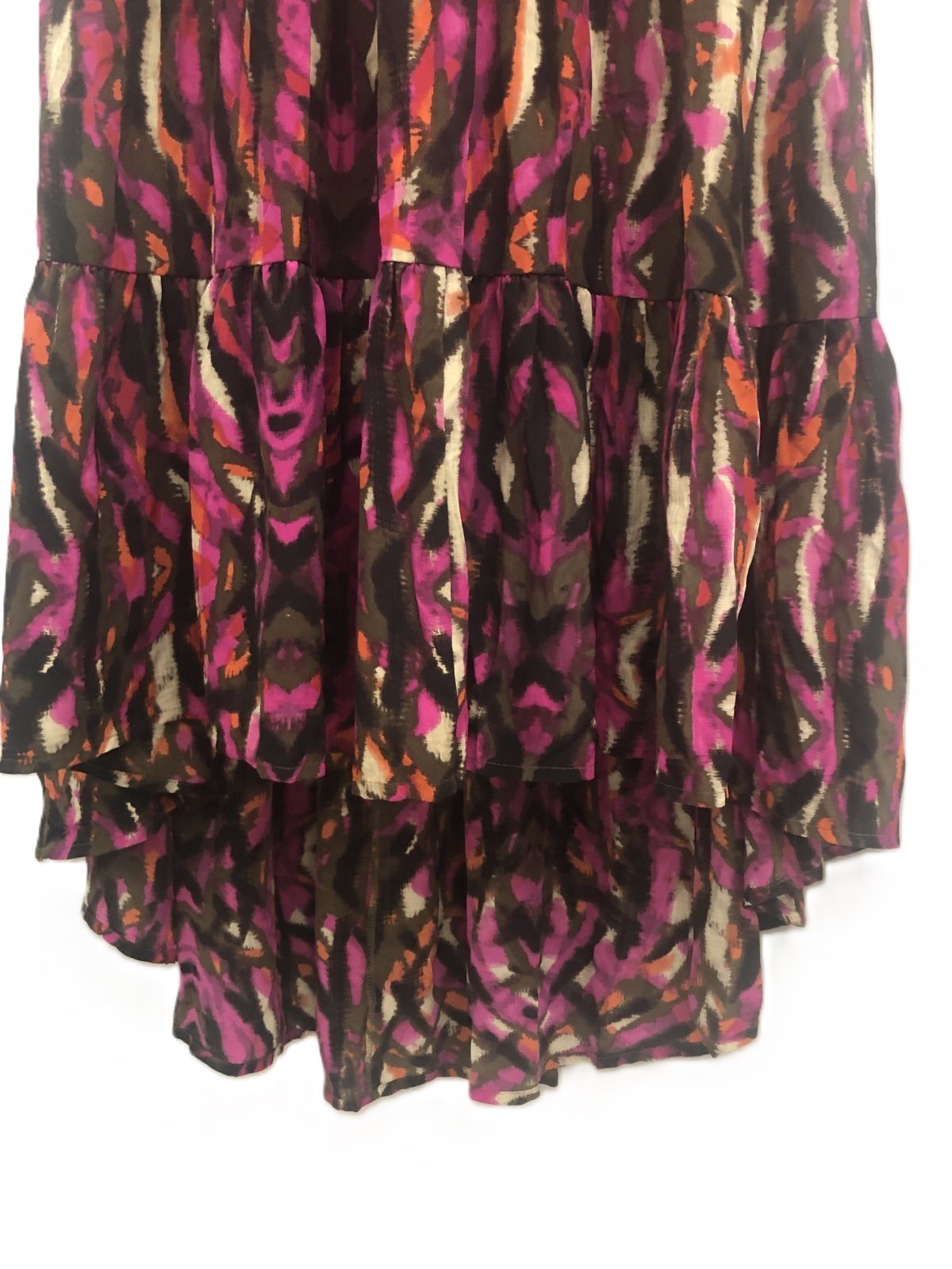 Presley Skye Silk Tiered High-Low Hem Dress Size Medium