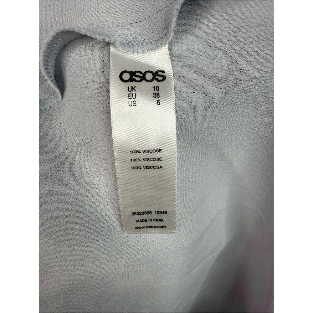 ASOS dress long flowy blue Light Gray Draped Sleep Chemise