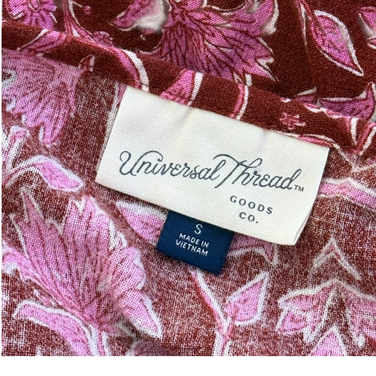 Universal Thread Puff Sleeve Mini Dress Size S Pockets Floral Prairie Feminine