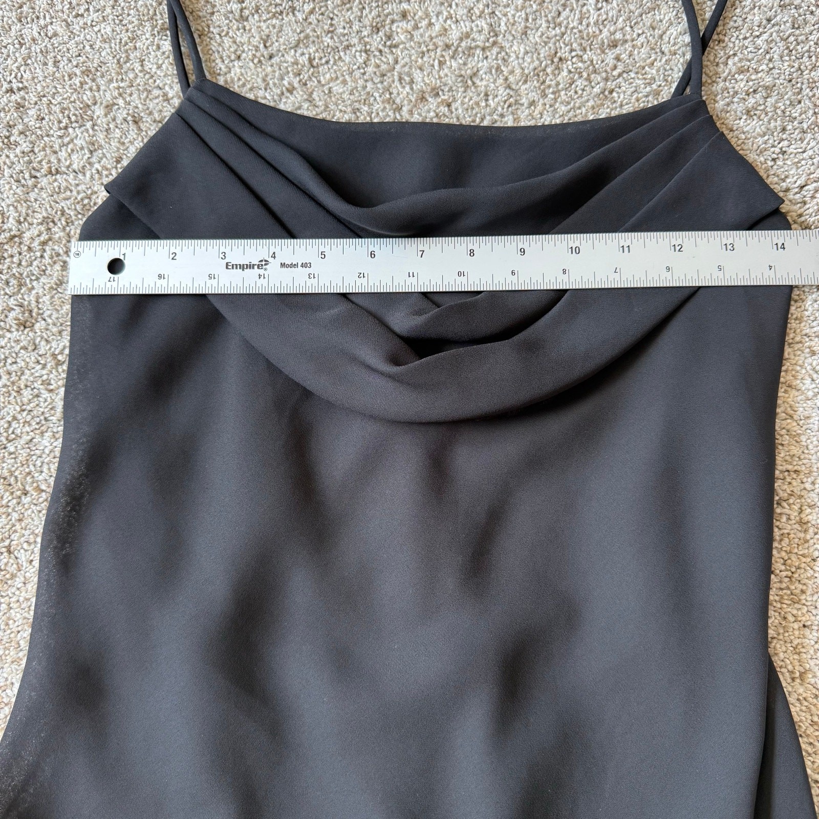 Vintage Jump cowl neck black mini dress spaghetti straps size M