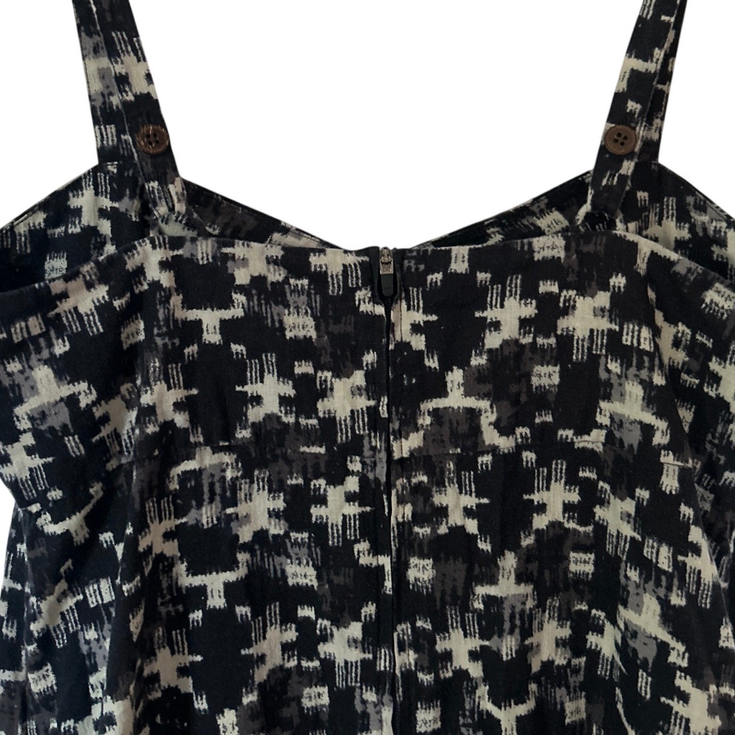 Patagonia Summertime Dress 8 Odalisque Blueblack Hemp Organic Cotton Pockets