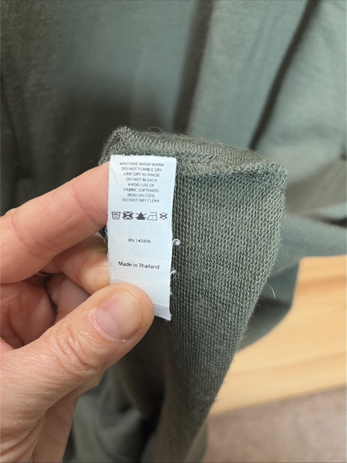 Ridge Merino Hyde Dress 100% Wool Olive Green Zip Pockets