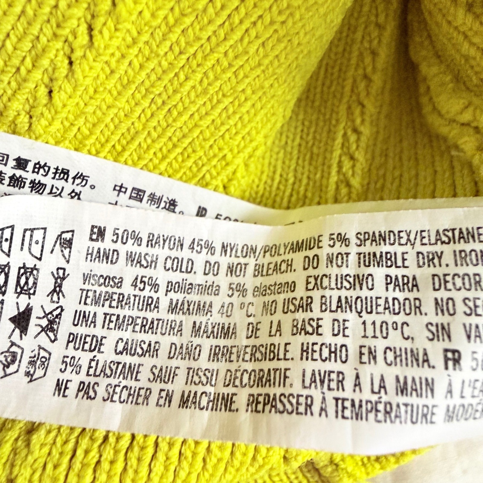 Endless Rose Lime Yellow Ribbed Knit Button Down Mini Dress Gold Crest Button XS
