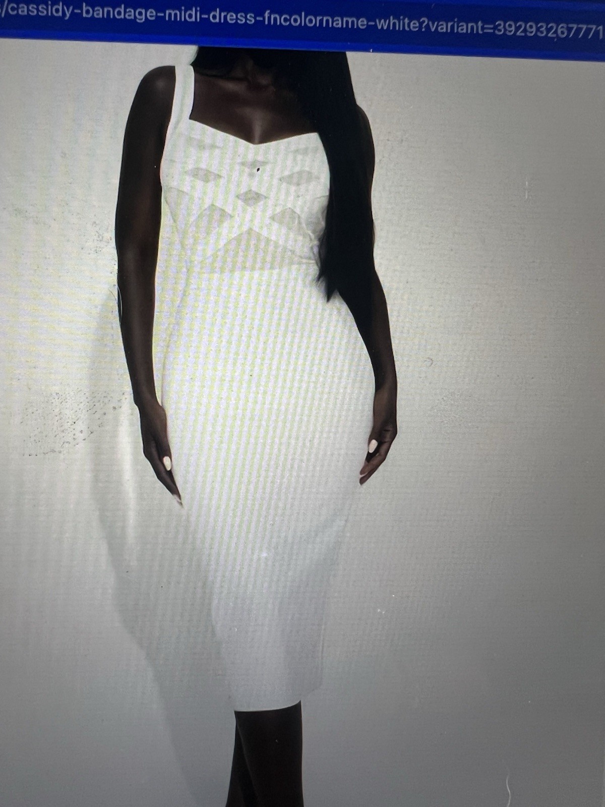 Womens Size S White Solid Sweetheart Neck Strappy Sleeveless Stretch Midi Dress