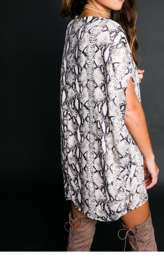 New With Tags Bishop + Young Shift Snake Print Tunic Dress