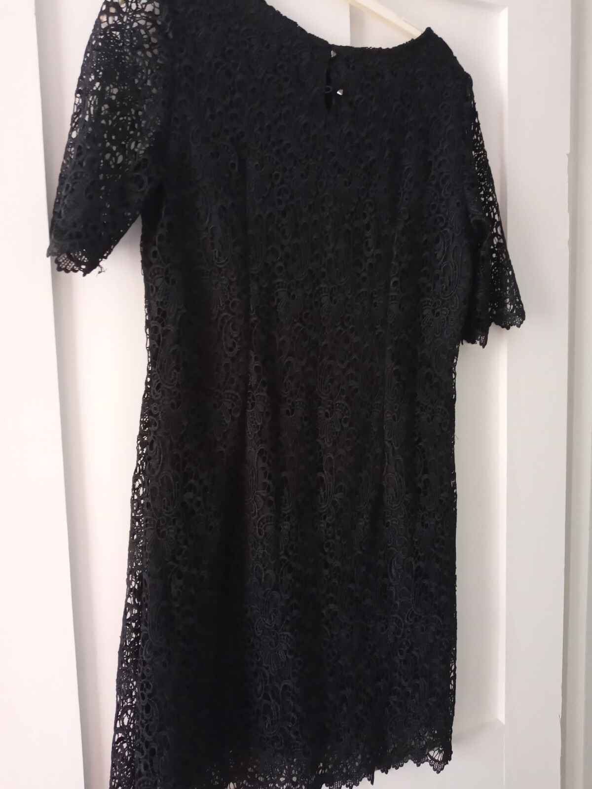 Ladies La Redoute Black Lace Short Sleeved Midi Dress Size 10 – VGC – Worn once