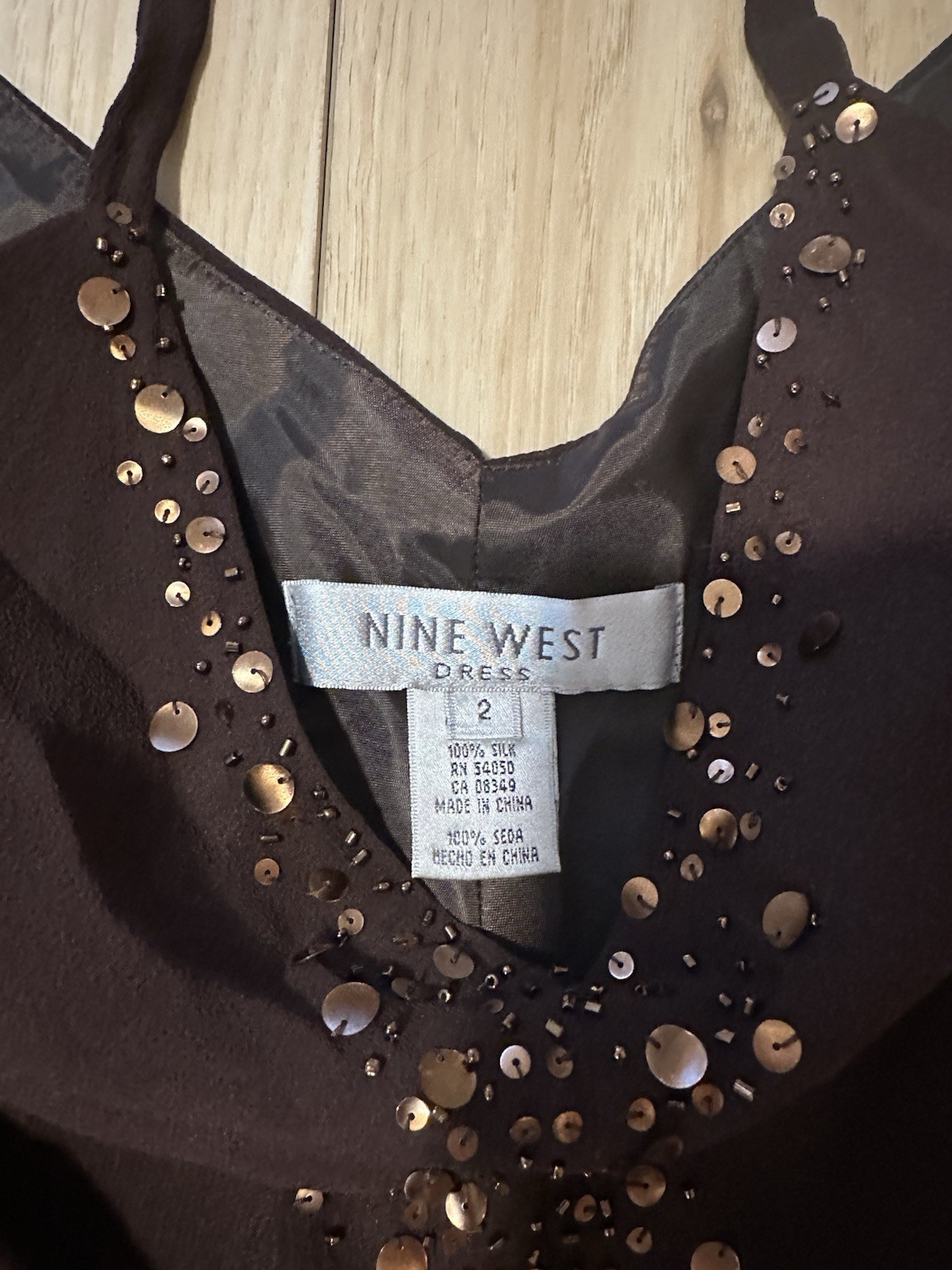 Y2K 90s Nine West Brown Dress Size 2