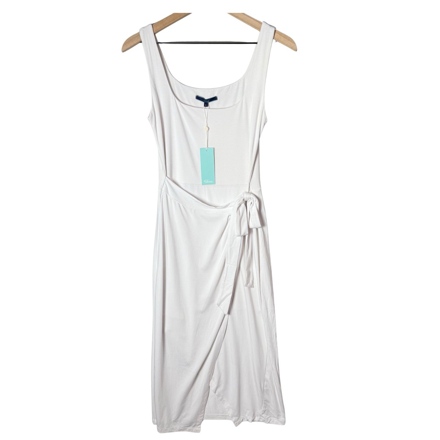 Shore Made In The USA White Tank Wrap Midi Length Dress Women’s M NWT