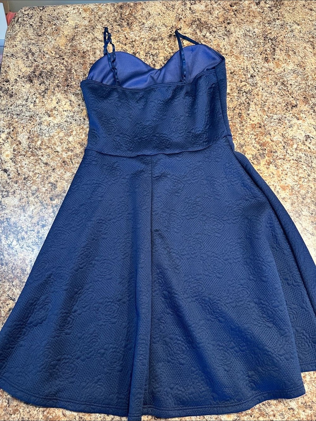 Noble U Royal Blue Spaghetti-Strap Fit & Flare Mini Dress