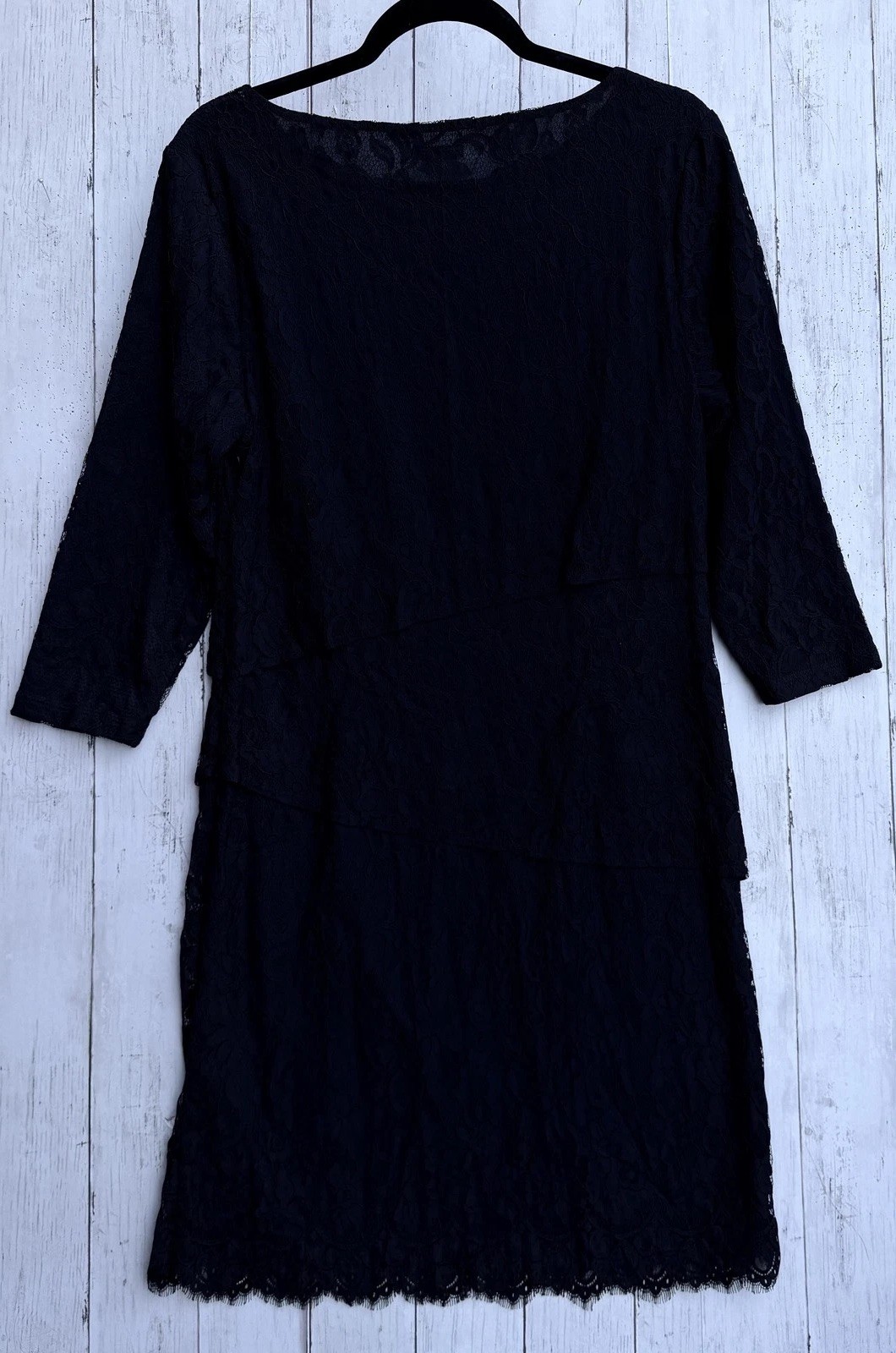 J. McLaughlin Dress Womens 10 Black Floral Lace Sheath Gothic Punk Lined