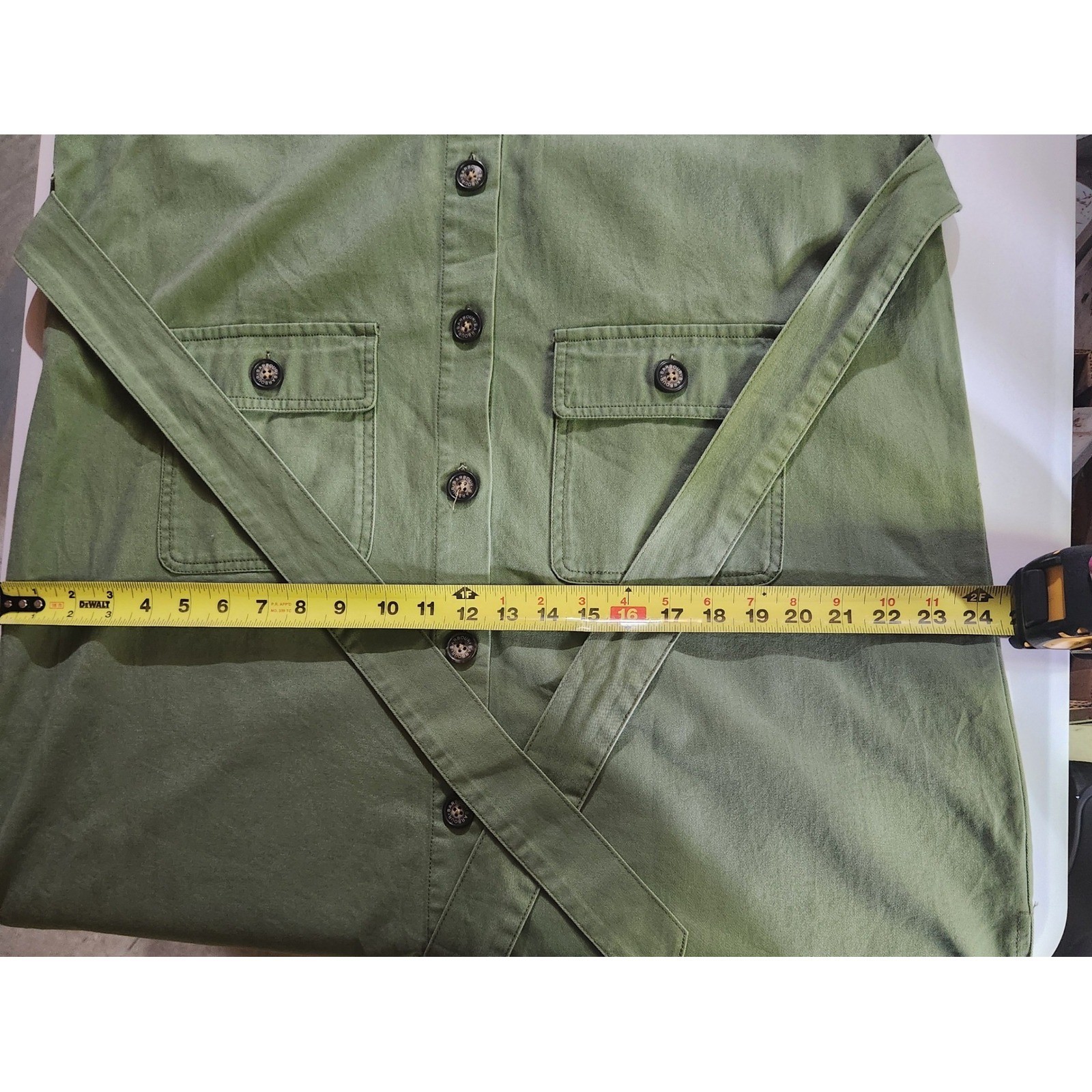 Barbour NWT Victoria Cotton Utility Shirt Dress 14 Belted Pockets Button Front